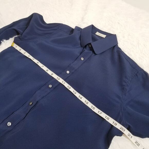 Silk Blend Button down Shirts Blouse - Picture 6 of 11